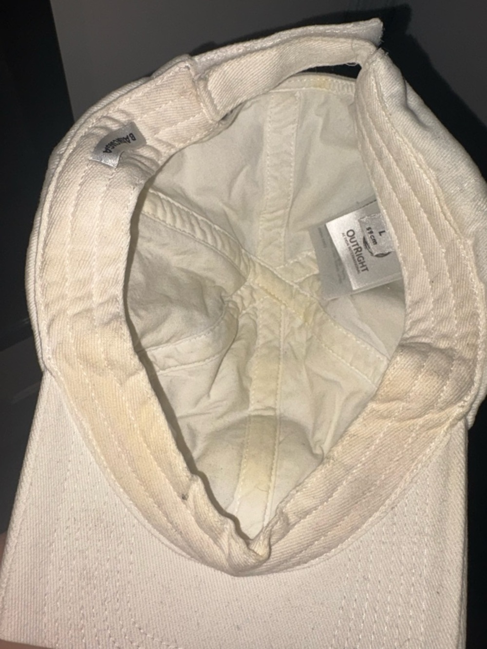 Balenciaga Pride White Cap with Black Icon Embroidery - Picture 4 of 5